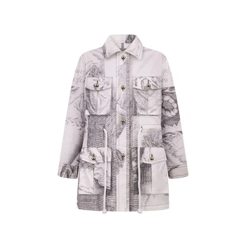 Куртка Victoria Gres LOVERS One Size Сірий принт (Sum-24-5)