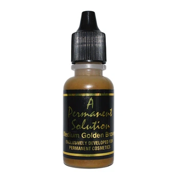 Краска для татуажа A Permanent Solution Medium Gold Brown 15мл для тренировки на искусственной коже USA