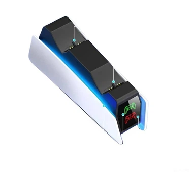 Станция для PlayStation 5 PS5 DualSense на 2 геймпада с LED RGB подсветкой Белый (52110305)