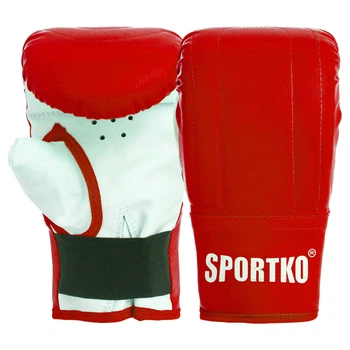 Снарядные перчатки SPORTKO UR PD-3 Материал верха: кожвинил. Материал наполнителя: сформированный пенополиуретан. Размер: L. Фиксация: эластичный ремешок. Цвет: Красный