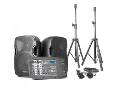 Акустична система Vonyx PSS302 Portable Sound Set 10" SD/USB/MP3/BT з підставками