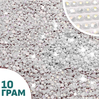 Стразы для Мозаики Голограммные Round SHLab (10 грамм) Light Grey (38222-4C)