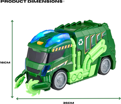 Śmieciarka Dumel Discovery HT75751 Nocny Patrol Zielona (5050841757514)