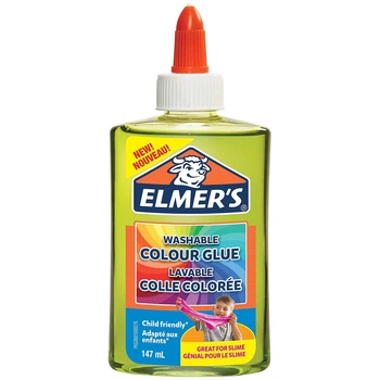 Клей Elmer's Colour Glue 147 мл идеален для создания слаймов Элмерс Зелёный (01057)