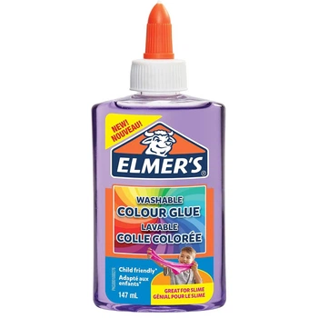 Клей Elmer's Colour Glue 147 мл ідеальний для створення слаймів Елмерс Фіолетовий (01055)