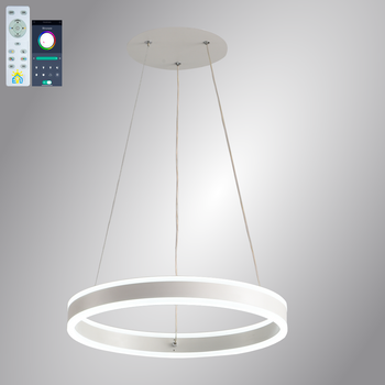 Управляемая светодиодная СМАРТ люстра ESLLSE STELLA 64W R SMART 400x1200мм Белая