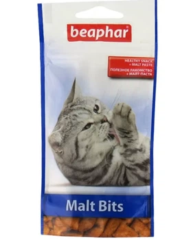 Подушечки Beaphar Malt Bits с мальт-пастой для кошек 35 г