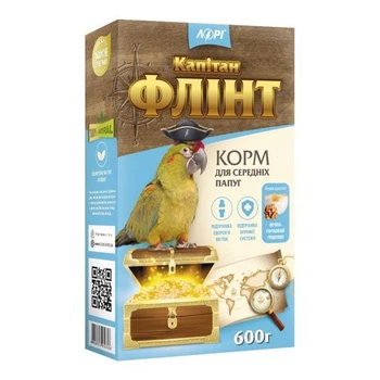 Корм папуг Лорі Флінт з йодом (середніх) 600гр син ПЕ14