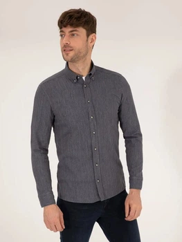 Сорочка бавовняна чоловіча Pierre Cardin G021SZ004-000-1603482(mavi) M Синя (8682734346023)