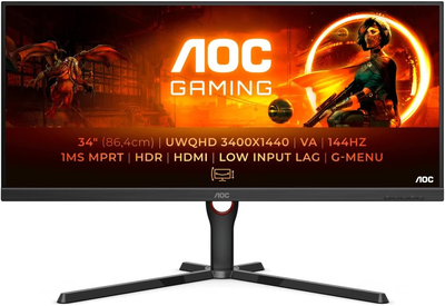 Монітор 34" AOC U34G3XM 2K VA 144 Гц g1