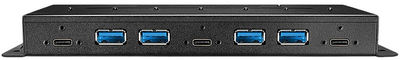 USB-хаб Lindy 7 Port USB 3.2 Gen 2 Metal Black (43275)