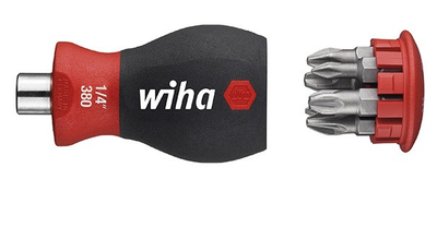 Викрутка укорочена з магнітним тримачем біт і бітами PH / PZ Stubby SoftFinish Wiha 10379