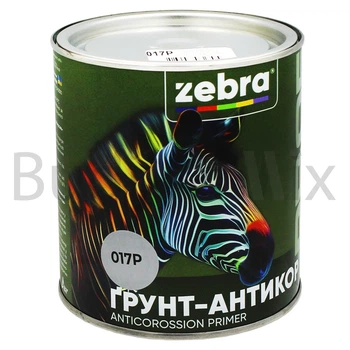 Ґрунтовка антикорозійна ZEBRA PROF ПФ-010М 017Р 0,8 кг сіра