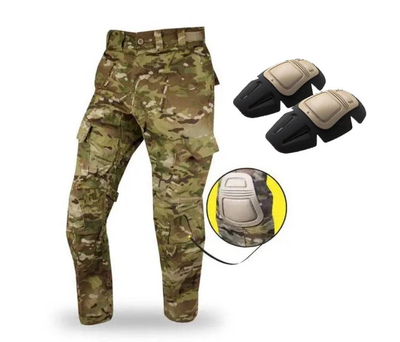 Штаны огнеупорные Army Combat Pant FLAME RESISTANT W2 OCP Scorpion Multicam Размер L Large Short + наколенники Crye Precision