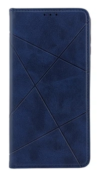Чехол книжка Business Leather для Xiaomi Redmi Note 9 Pro на магните с подставкой темно-синий