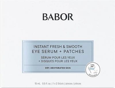 Набір - Babor Instant Fresh & Smooth Eye Serum + Patches (1388655-24674080)