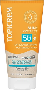 Увлажняющее солнцезащитное молочко для тела SPF50+ - Topicrem Sun Protect Moisturuzung Sun Milk 200ml (1202411-1847656466-2)