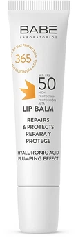 Сонцезахисний бальзам для губ з гіалуроновою кислотою SPF 50 - Babe Laboratorios Sun Protection 15ml (15ml)