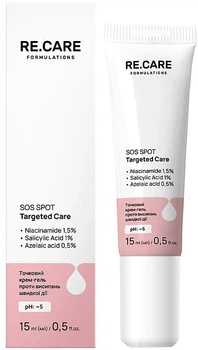 Точечный крем-гель против высыпаний быстрого действия - Re.Care SOS Spot Targeted Care 15ml (1209762-493908709-2)