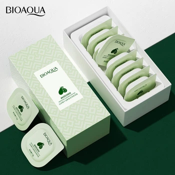 Маска для глибокого очищення шкіри обличчя з екстрактом авокадо Bioaqua Avocado Deep Cleansing Mud Film 8шт*7,5г