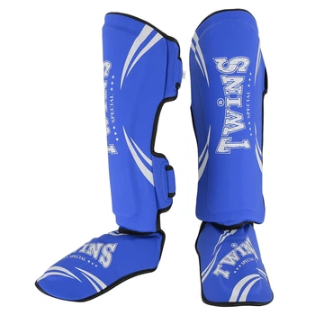 Защита голени и стопы для единоборств защита для ног Twins Special 7971 размер S Blue