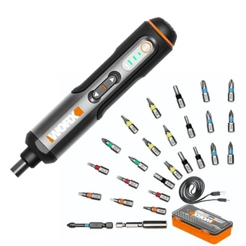 Отвертка Аккумуляторная Worx WX240 с насадками в пластиковом кейсе стандартная комплектация Type-c