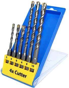 Набор буров S&R Meister 4X Cutter HSS sds-plus 6 шт (211241006)