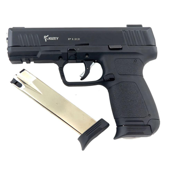 Сигнально-стартовый пистолет KUZEY P-122, 18+1/9 mm (Black/Black Grips)