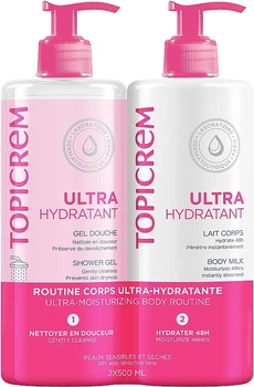 Набор - Topicrem Ultra-Moisturizing (sh/gel/500ml + b/milk/500ml) (1271648-138777)