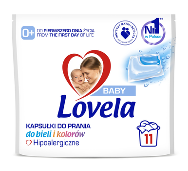 Капсули для прання Lovela Baby для білих і кольорових 11 шт (5908252013883)