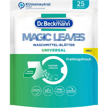 Пластинки для прання Dr. Beckmann Magic Leaves 25 шт (4008455088112)