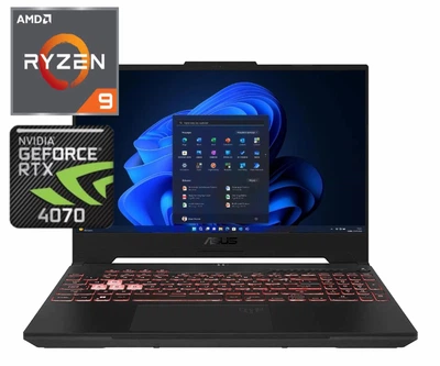 Ноутбук (2024) геймерский ASUS TUF Gaming A15 Ryzen 9 8945HS / 64GB / 1TB+1TB / Win11x Licensed / RTX4070 / 15,6" 144Hz