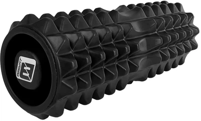 Массажный ролик-валик для МФР и йоги EasyFit 33х14 см роллер-массажер для спины, ног, рук и шеи EF-2022a-BK Черный (56003502)