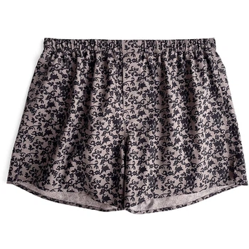 Трусы боксеры мужские из сатина Damask Rose on Gray – XS – серый