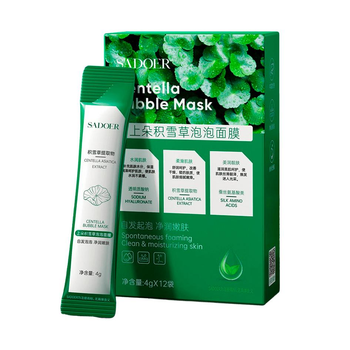 Очищающая пузырьковая маска для лица Sadoer Centella Bubble Mask с центелой 4г
