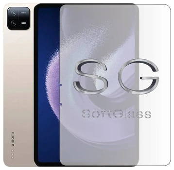 Бронепленка для Xiaomi Pad 6S Pro на экран износоустойчивая полиуретановая SoftGlass