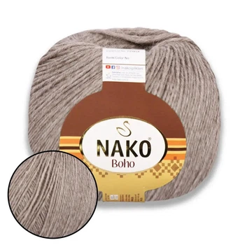 Пряжа Nako Boho, №23920 напіввовняна нитка для в'язання джемперів, кофт, рукавичок, шкарпеток, шапок, шарфів та інших зимових виробів спицями та гачком, меринос з поліамідом, Нако Бохо