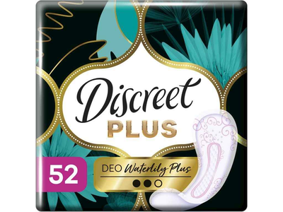 Щоденні гігієнічні прокладки DISCREET 52шт ZonePlus Deo Waterlilly Triple