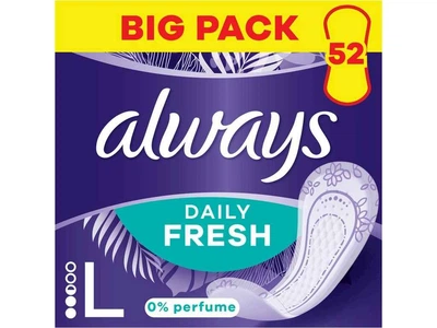 Щоденні гігієнічні прокладки ALWAYS 52шт Daily Fresh Long Trio Без запаху