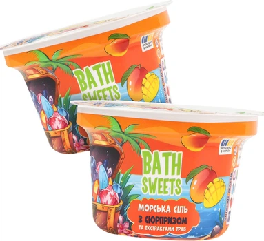 Упаковка морської солі для ванни Bath Sweets Rainbow Фруктовий океан 200 г х 2 шт (2000000098908)