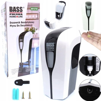Автоматичний безконтактний дозатор для рідкого мила Bass Polska BH 12746 Диспенсер сенсорний для ванної кімнати
