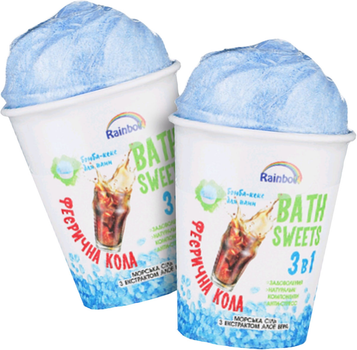 Набір Феєрична кола Bath Sweets Rainbow Бомба-кекс для ванн і морська сіль з екстрактом Алое Вера 280 г х 2 шт (2000000098912)