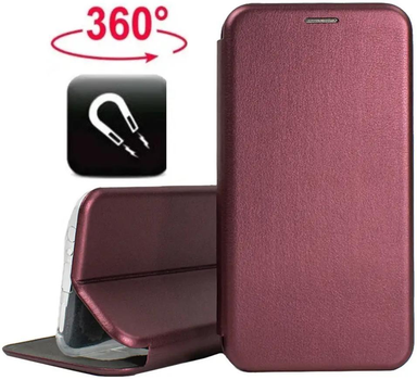 Чохол книжка для Xiaomi Redmi 9 магніт tpu Premium marsala