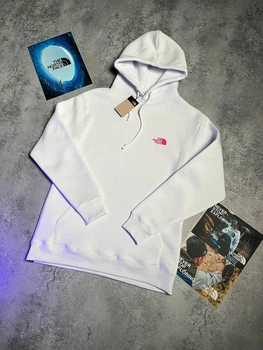 Худи унисекс с рисунком розовых гор the north face размер S белого цвета