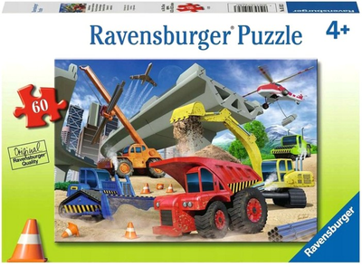 Пазли Ravensburger Будівельні машини 60 елементів (4005556051823)