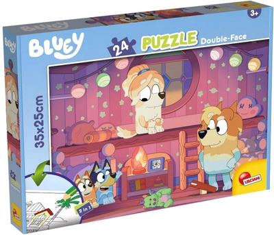 Puzzle dwustronne Lisciani Bluey M-Plus Story Time 2 w 1 24 elementy (8008324099542)