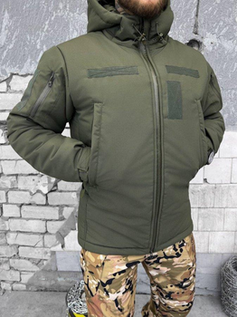 Зимова тактична куртка з утеплювачем та підкладкою Omni-Heat Softshell Olive S