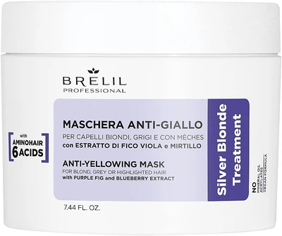 Маска для нейтрализации желтизны волос - Brelil Silver Blonde Treatment Anti-Yellowing Mask 1000ml (1227738-1839344974-2)