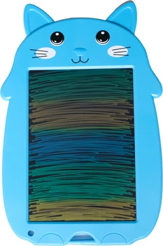 Дитячий графічний кольоровий планшет дошка для малювання котик Baby Shark LCD 9 дюймів блакитний (BS-CatBL)