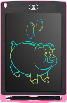 Детский графический цветной планшет доска для рисования Baby Shark LCD 8.5 дюймов розовый (BS-pk)